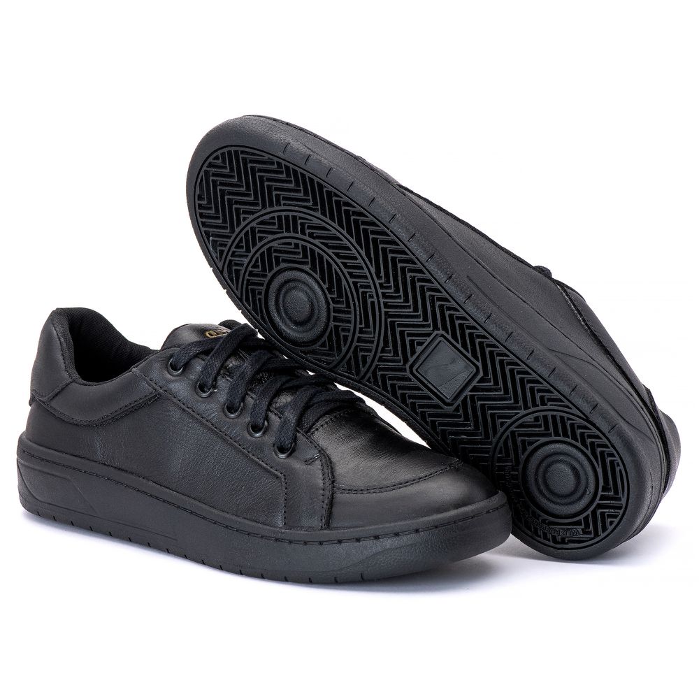 Tênis Casual Feminino Astrid Preto/Preto