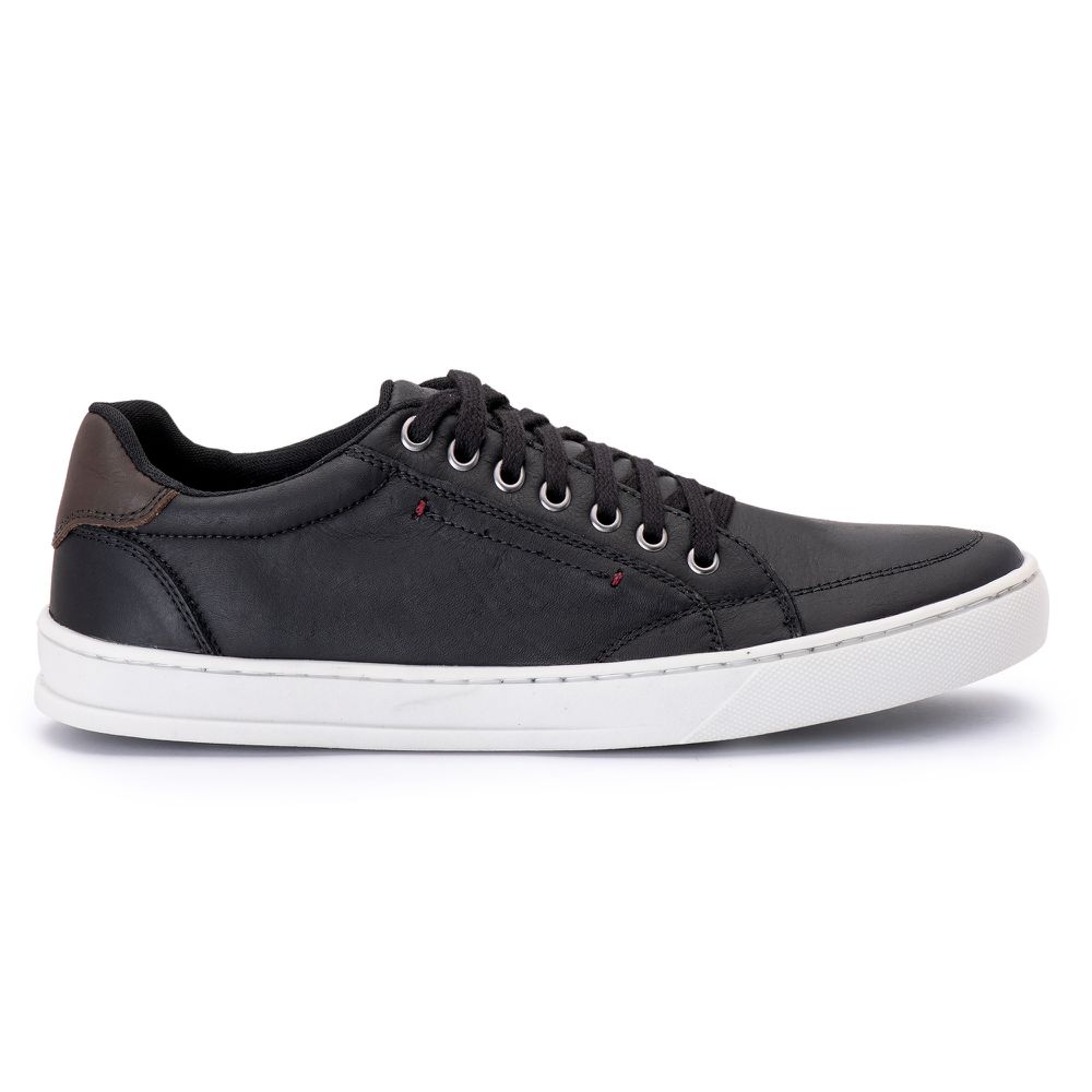 Tenis Quebec Toluca Black em Couro - Quebec