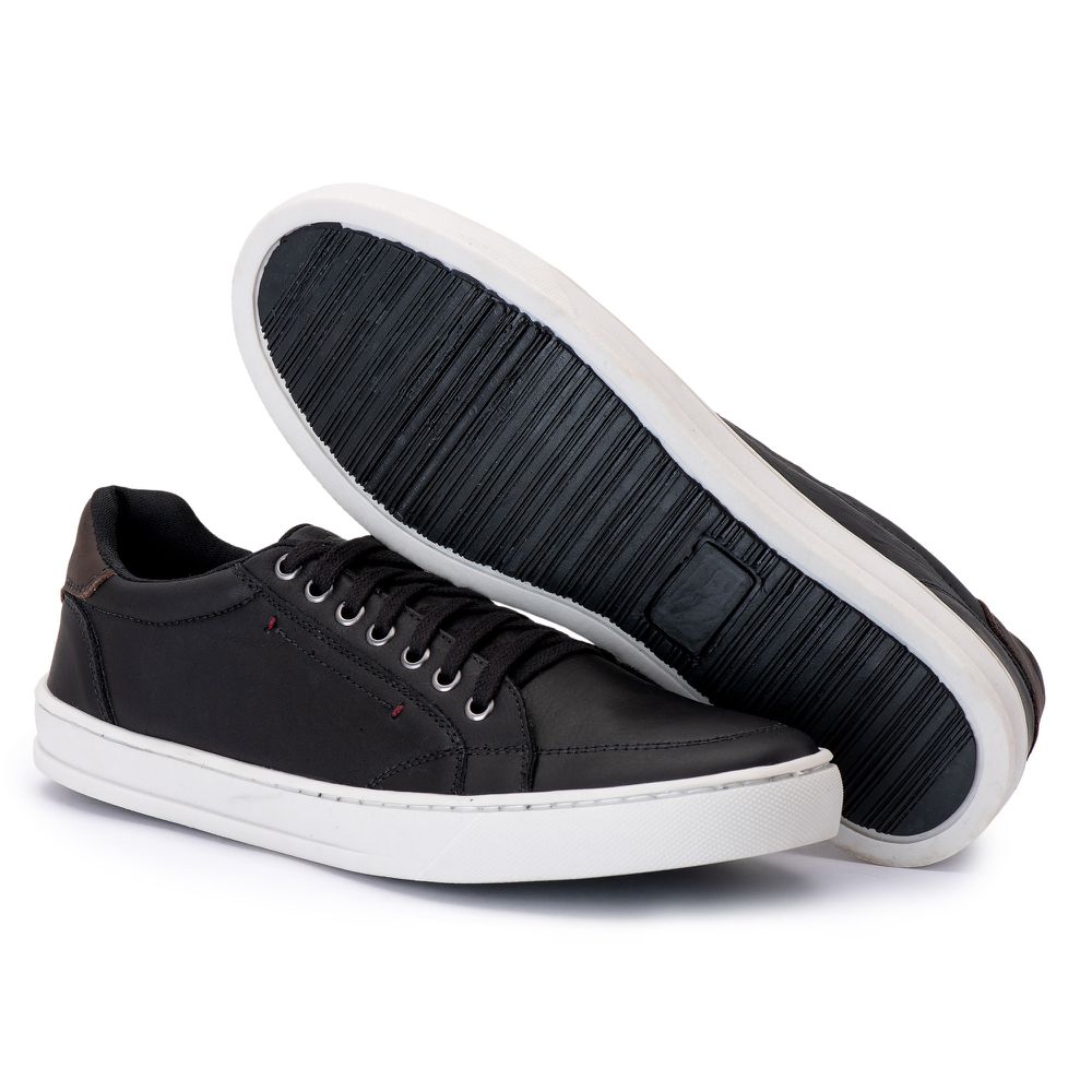 Tenis Quebec Toluca Black em Couro 