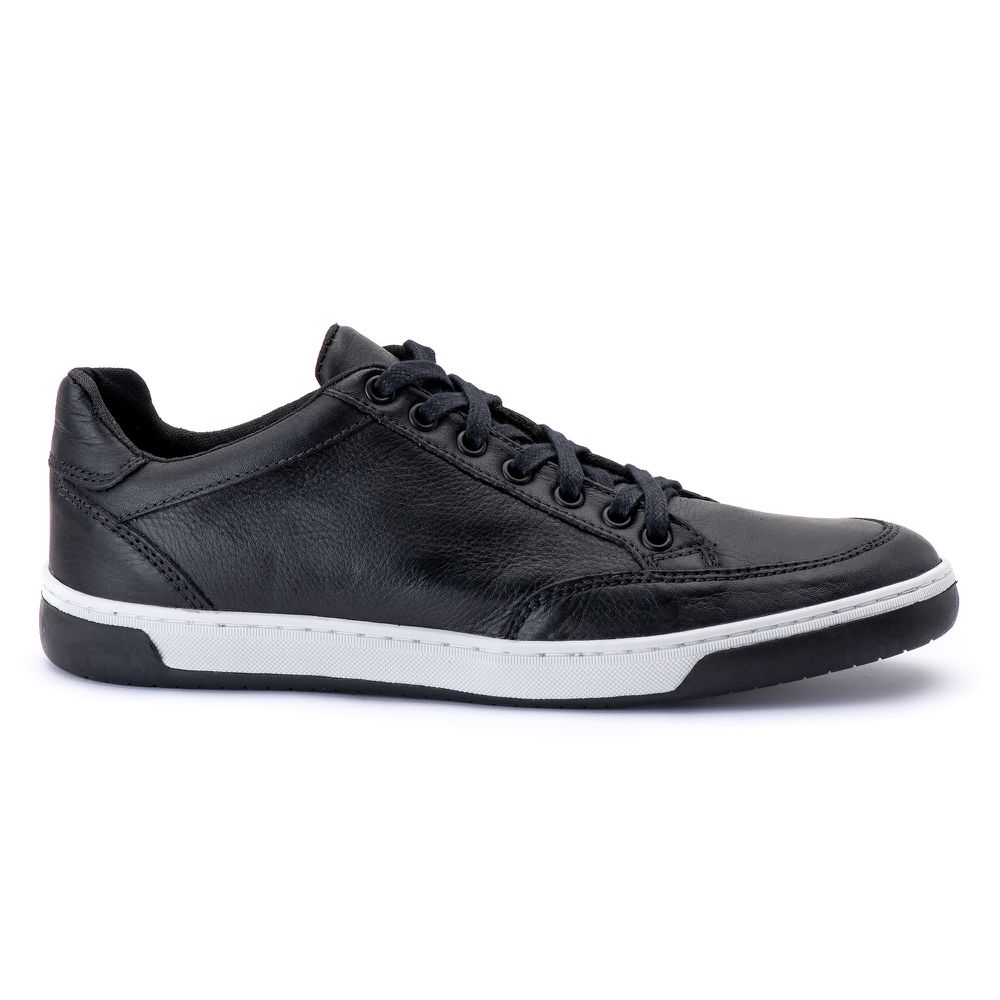 Tenis Quebec Miami Preto em Couro - Quebec
