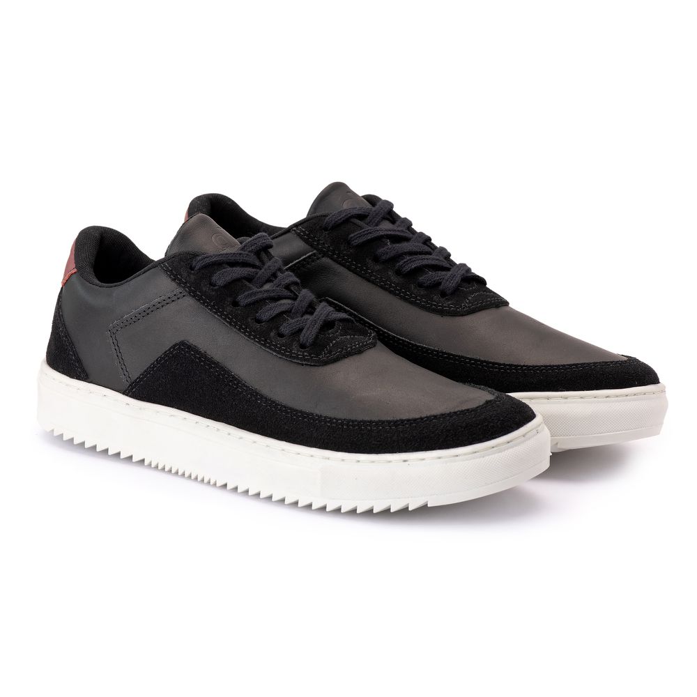 Tenis Quebec Skeeter Preto em Couro 