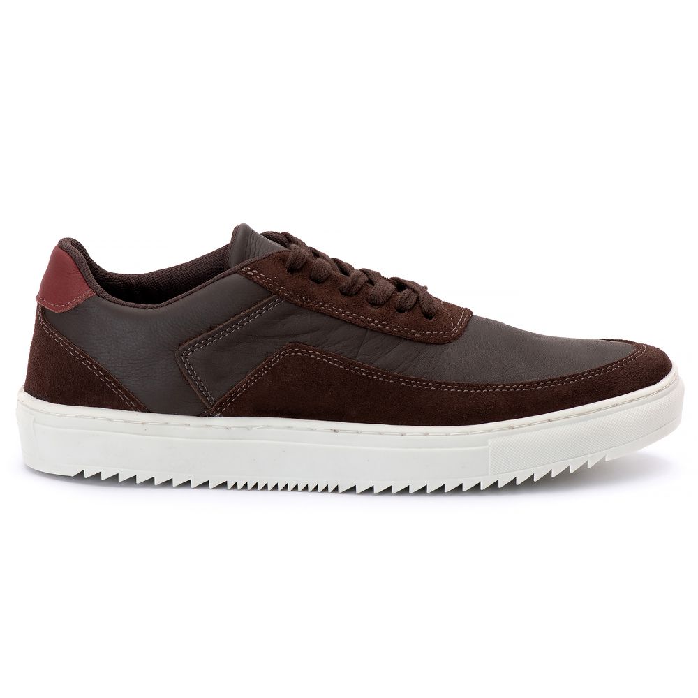 Tenis Quebec Skeeter Café em Couro - Quebec
