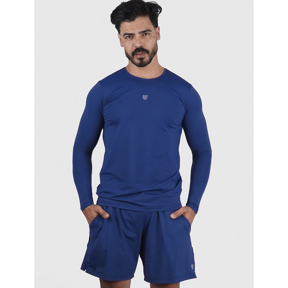 Camiseta Basic Usup Azul Navy Poliamida Uv 50+ Manga Longa 
