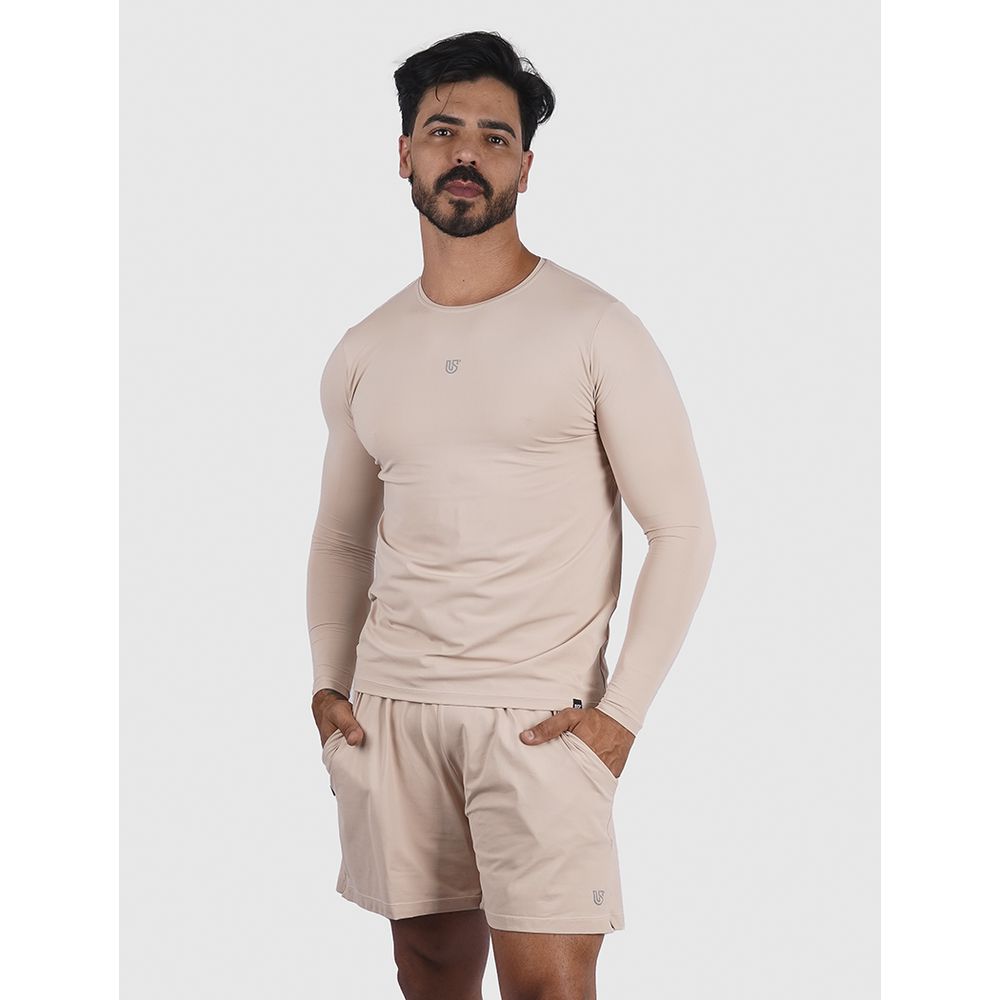 Camiseta Basic Usup Creme Poliamida Uv 50+ Manga Longa 