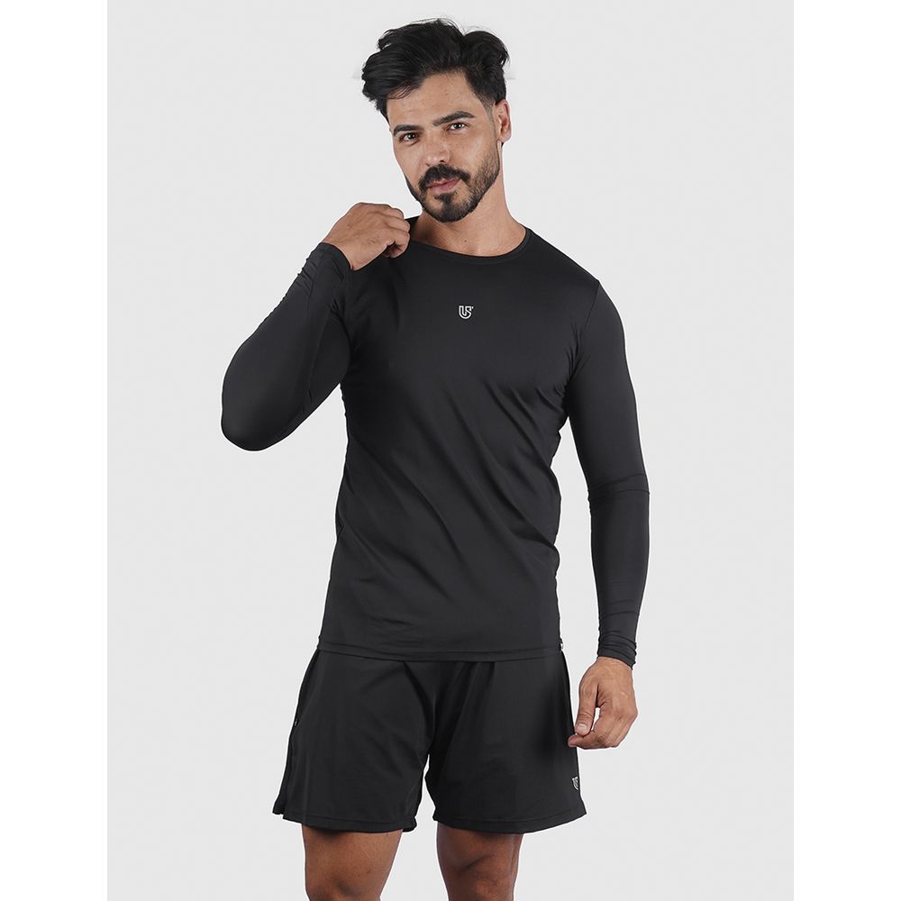 Camiseta Basic Usup Preto Poliamida Uv 50+ Manga Longa