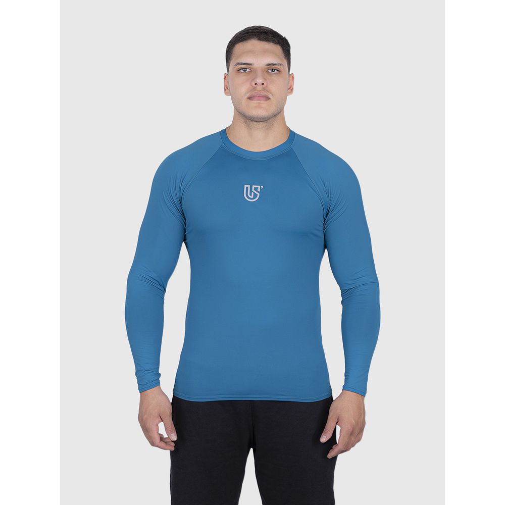 Camiseta Azul USUP Manga Longa de Poliamida Proteç... - US'UP