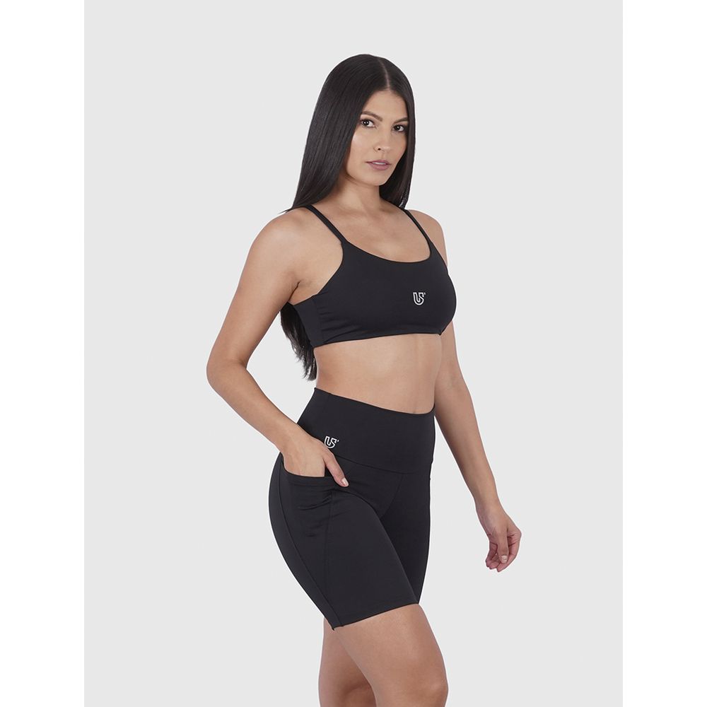 Bermuda Preto Usup Confort Poliamida UV 50+ Blacko... - US'UP