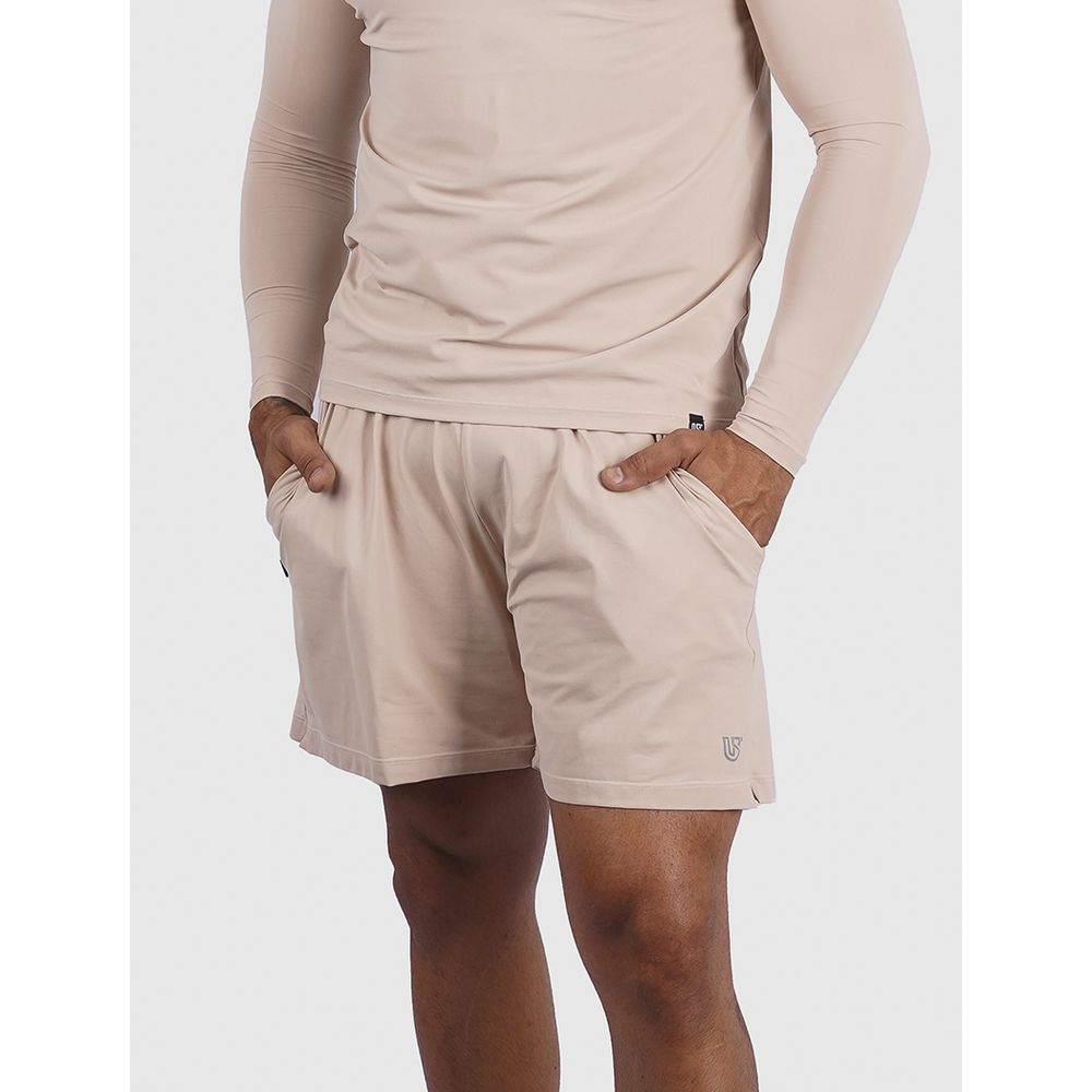 Short Duble Usup Creme Compression Poliamida Uv 50+ Bolsos Interno