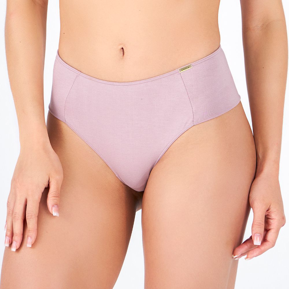 CALCINHA ALTA FIO DENTAL ROSA RETRO