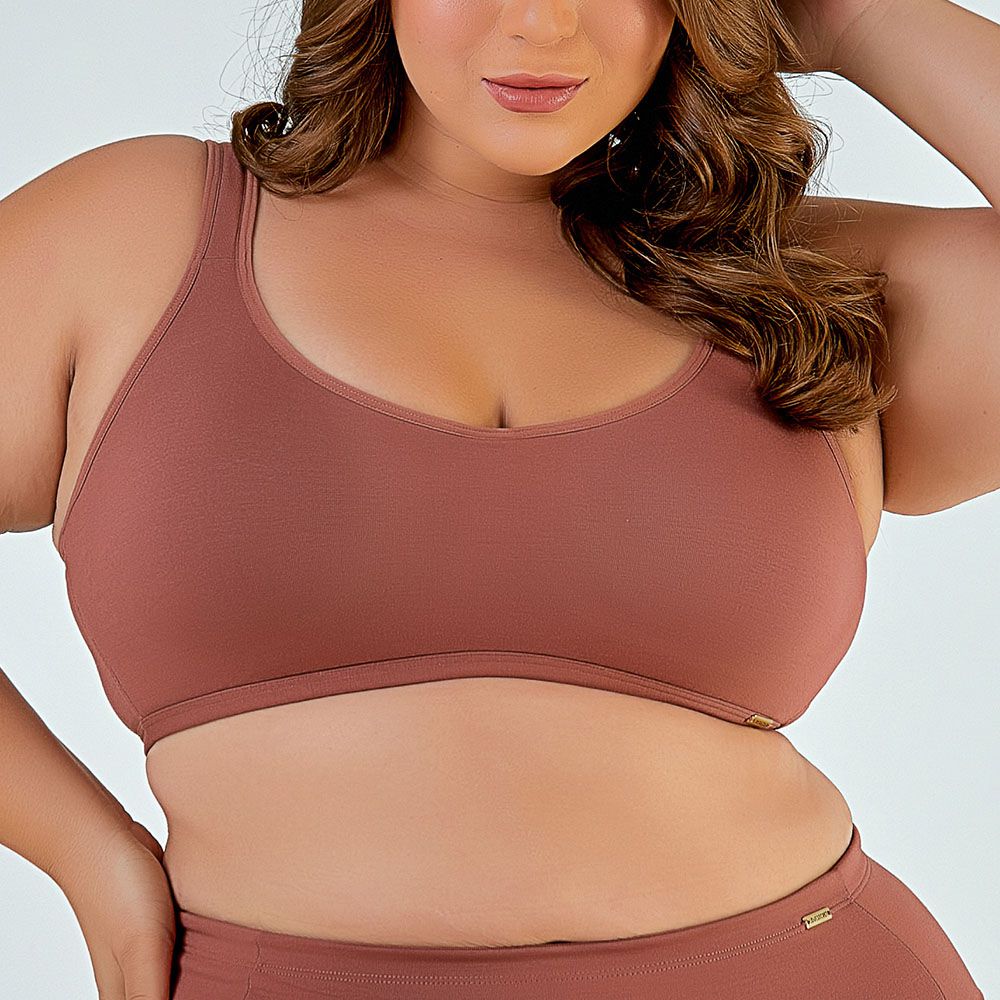 SUTIÃ PLUS TOP MOLDADO BRONZE