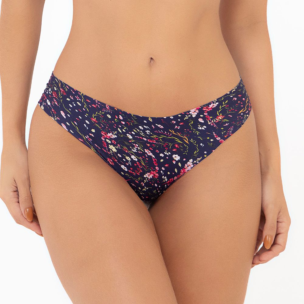 CALCINHA BIQUINI ESTAMPA FLORAL SIDERAL