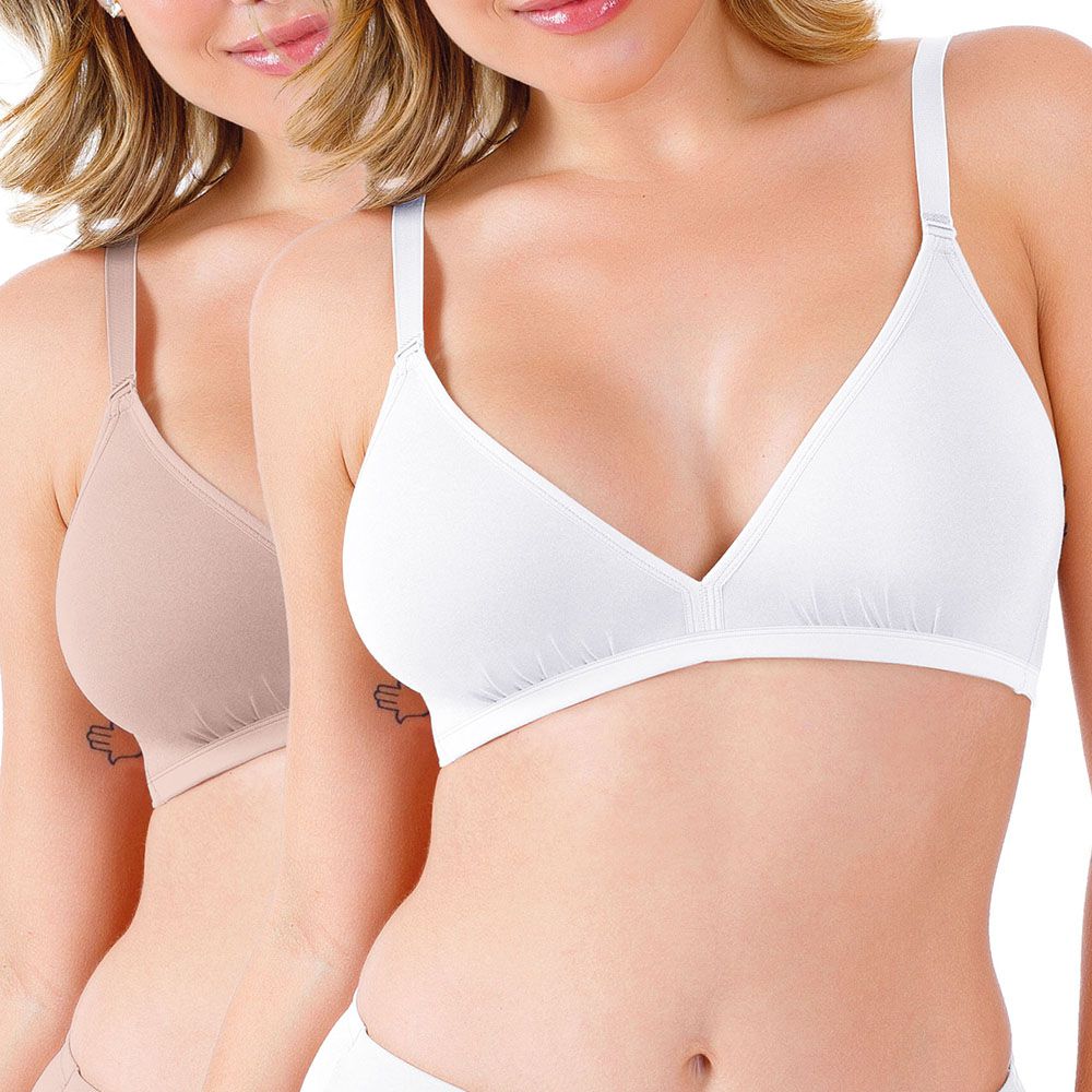 KIT DUO SUTIÃ LIGHT BRANCO/CHOCOLATE