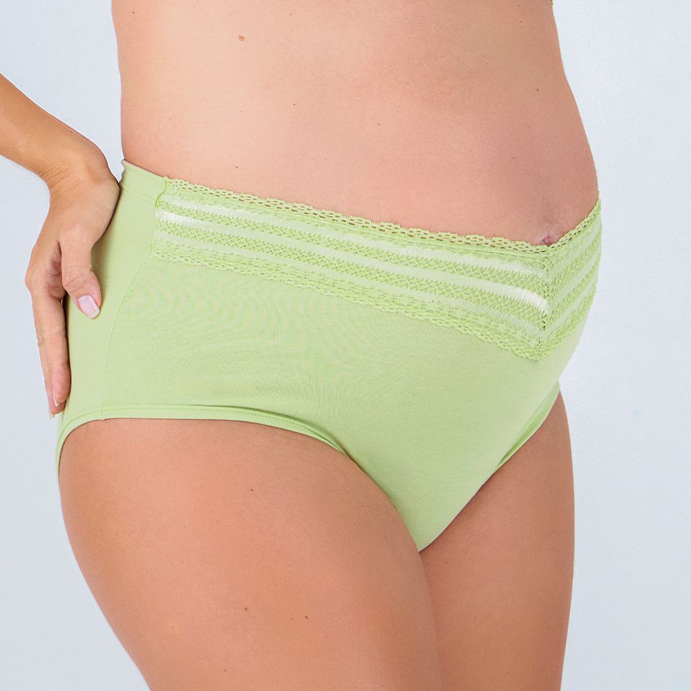 Calcinha Box C/renda Pistache