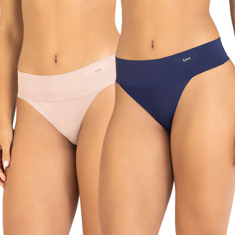 KIT CALCINHA TANGA AZ.SIDERAL/CHOCOLATE