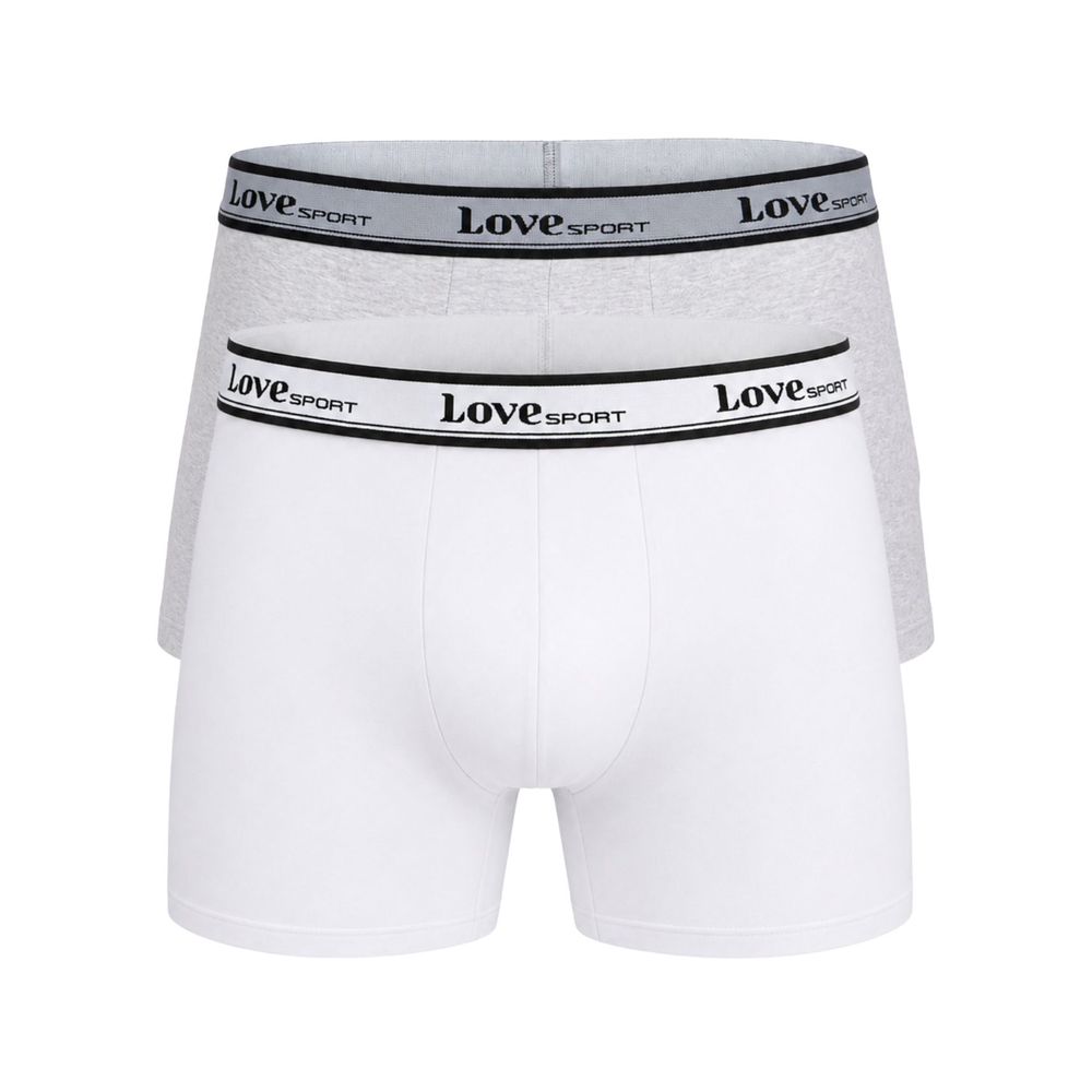 KIT CUECA BOXER BRANCO/MESCLA