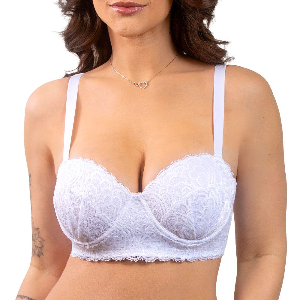 SUTIÃ BUSTIE COM RENDA BRANCO