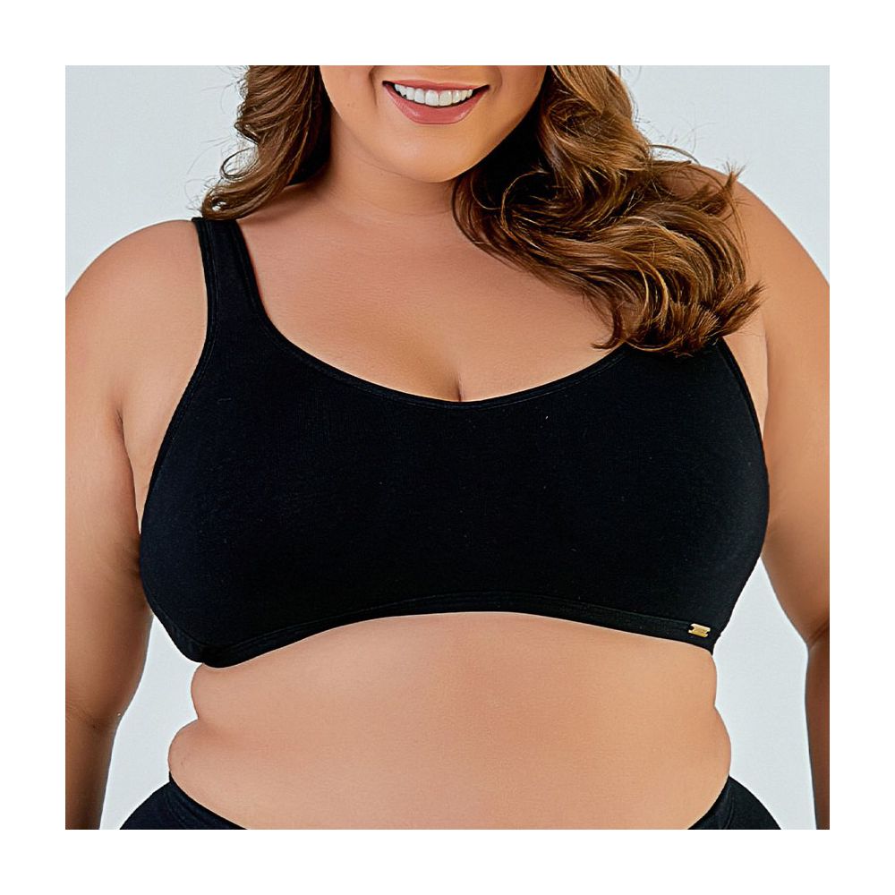 SUTIÃ PLUS TOP MOLDADO PRETO