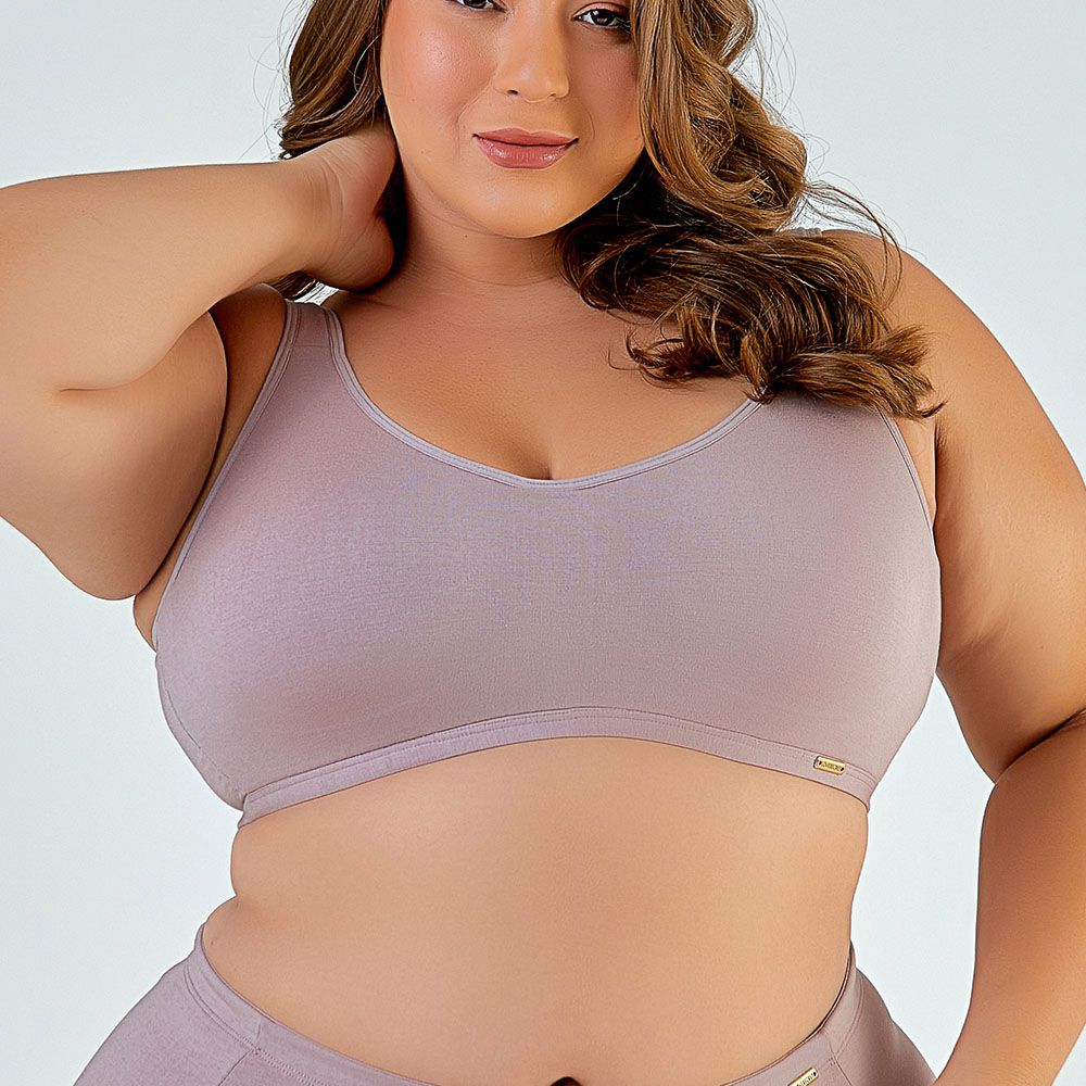 SUTIÃ PLUS TOP MOLDADO ROSA RETRO