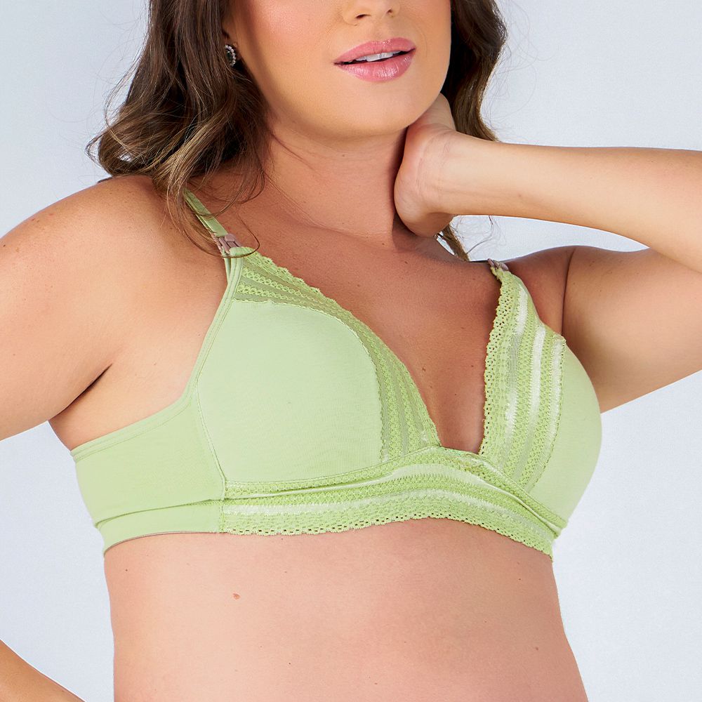 SUTIÃ AMAMENTAÇÃO C/BOJO PISTACHE