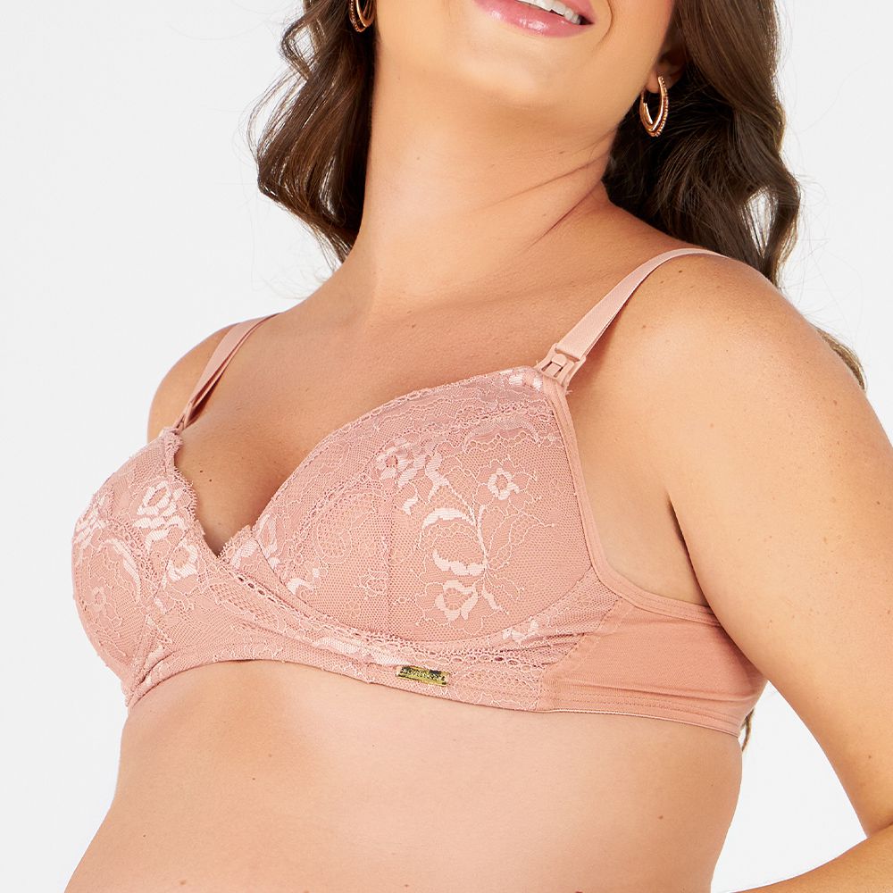 SUTIÃ AMAMENTAÇÃO COM BOJO CARAMELO