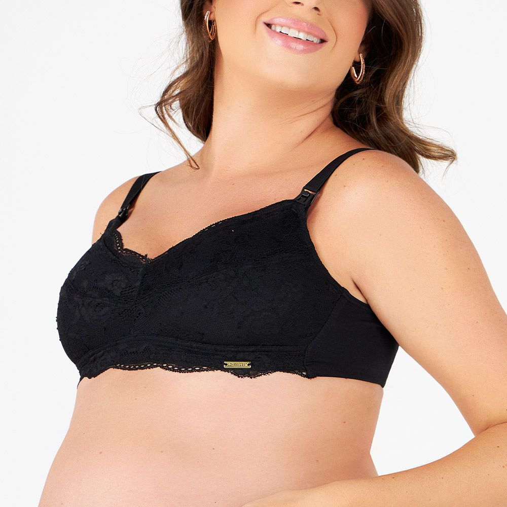 SUTIÃ AMAMENTAÇÃO RENDADO PRETO