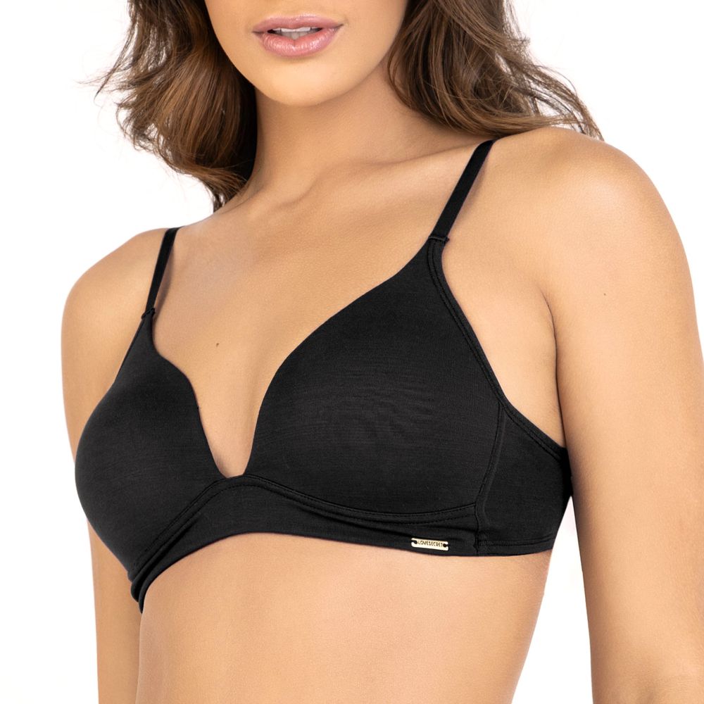 SutiÃ Com Bojo Triangulo Preto