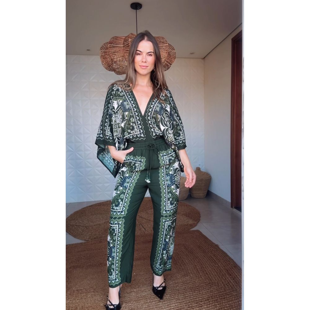 Calça Lenço Onça Mística Estampado