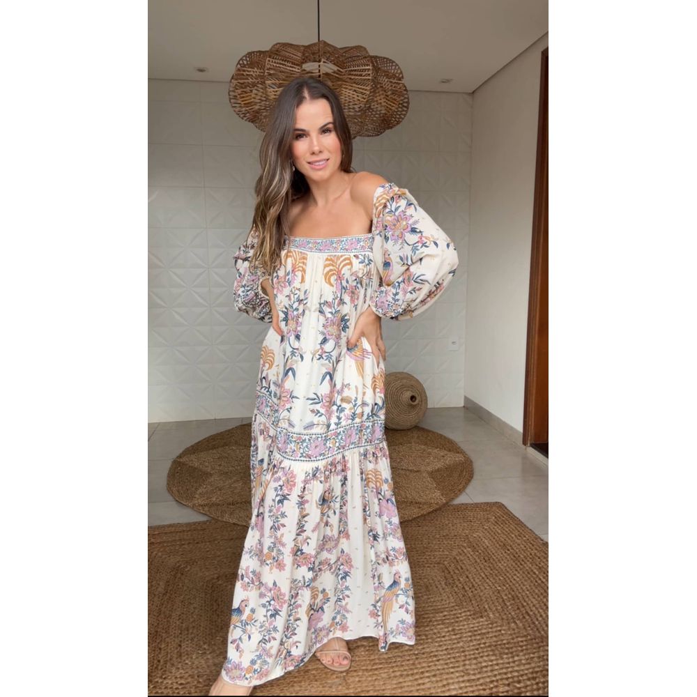 Vestido Delicadeza Boho Estampado