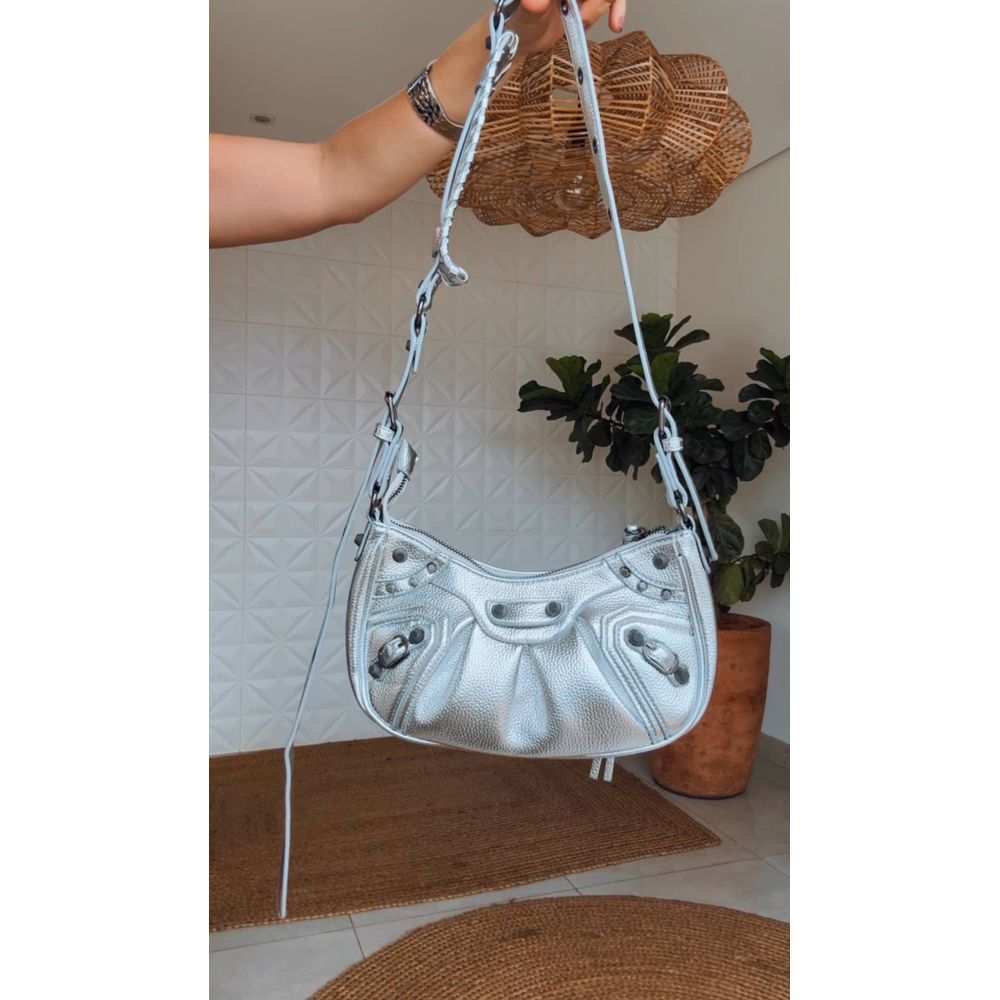 Bolsa Detalhes Metalizados Prata
