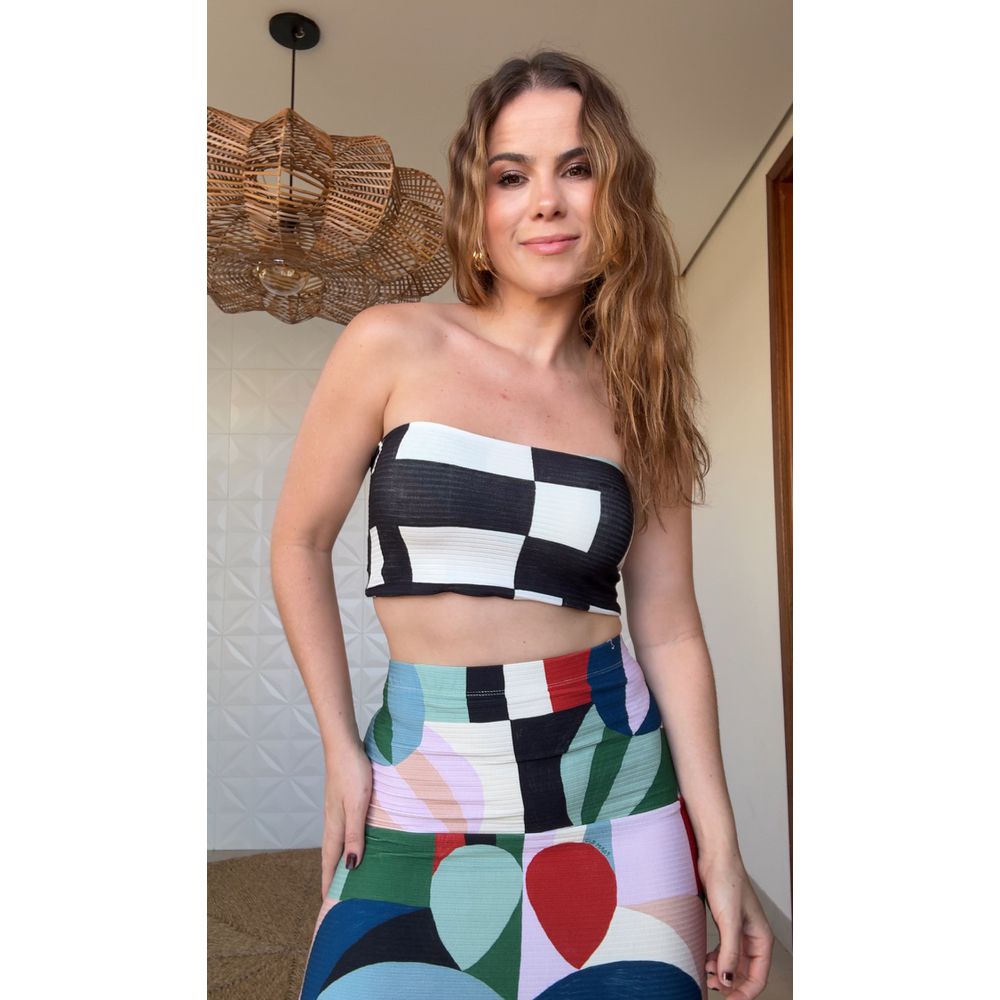 Top Reto Double Recanto Dos Coqueiros Estampado