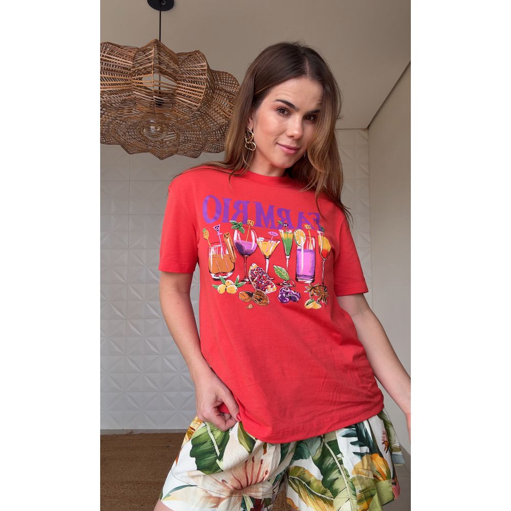 Tshirt Media Drinks Farm Rio Vermelho Estampado