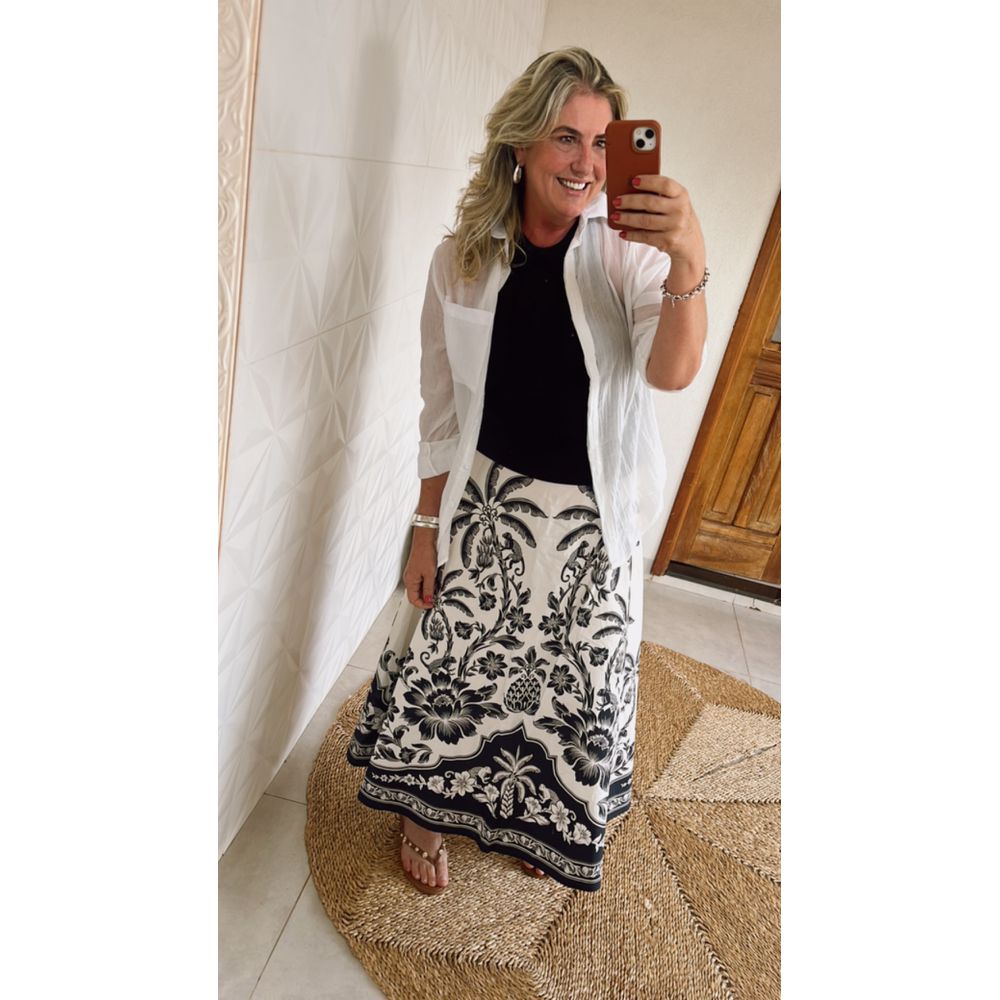 Saia Cropped Guanacaste Estampado
