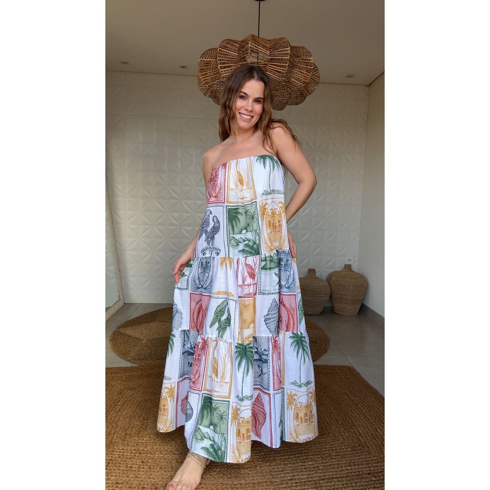 Vestido Brasil Vintage Estampado