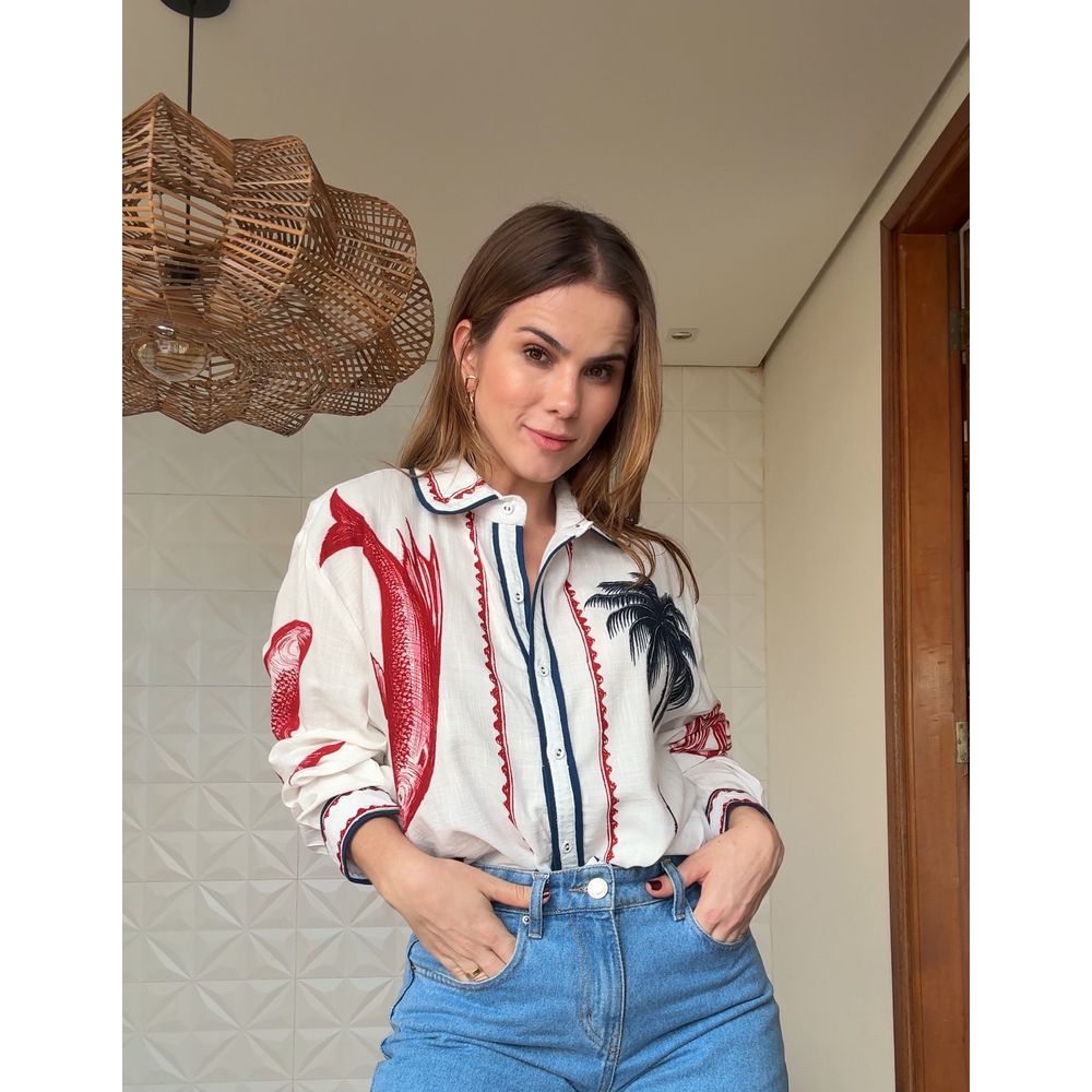 Camisa Tropical Vintage Estampado