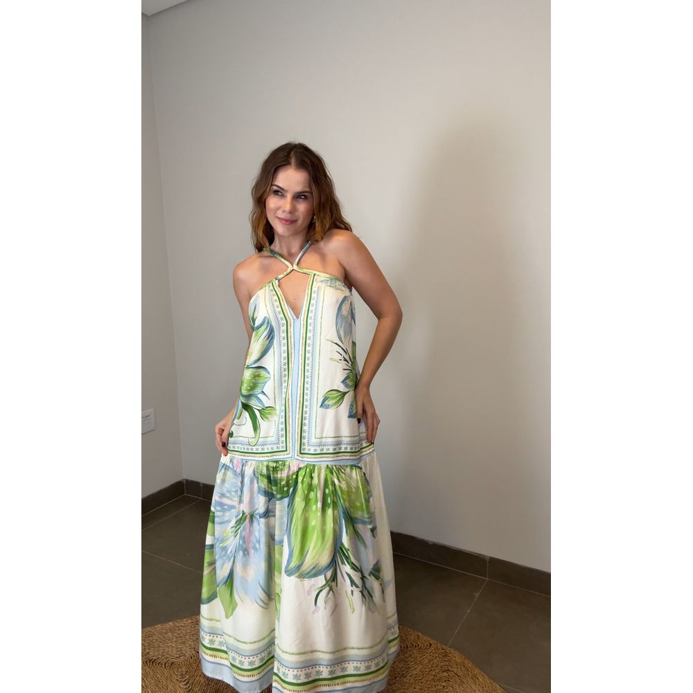 Vestido Lirio Tropical Estampado