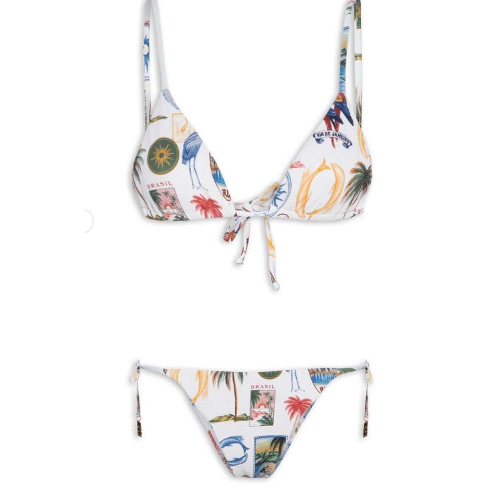 Biquini Lacinho Tropical Vintage Estampado