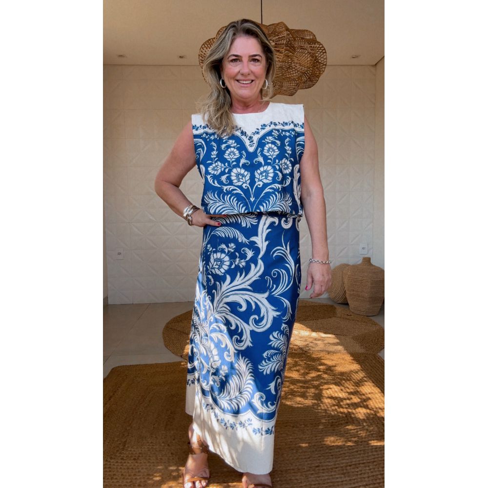 Saia Santorini Estampado