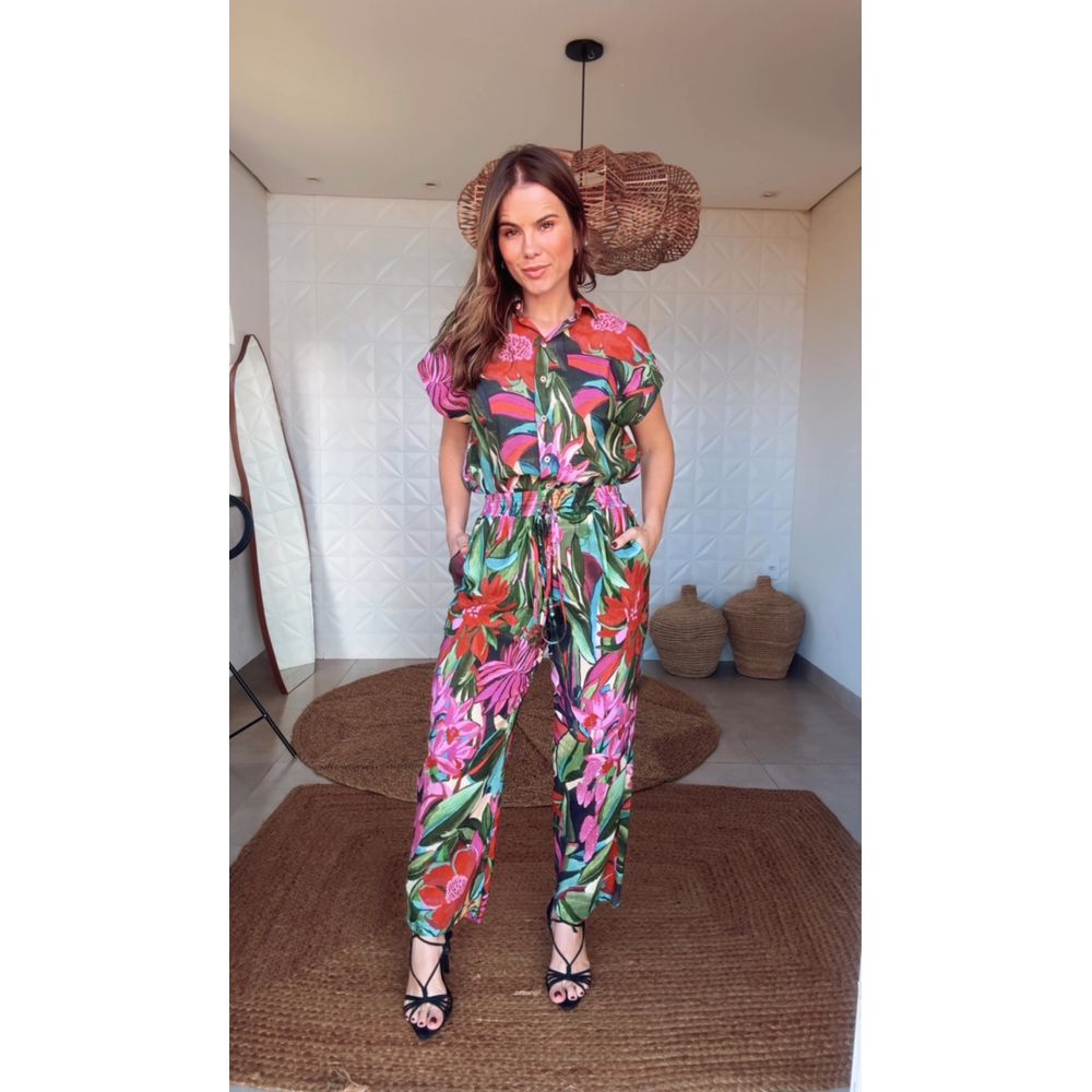 Calça Jardim De Sonho Estampado