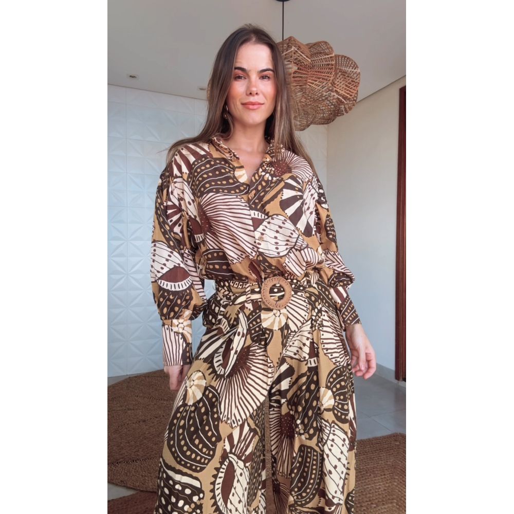 Camisa Mistura De Caju Estampado