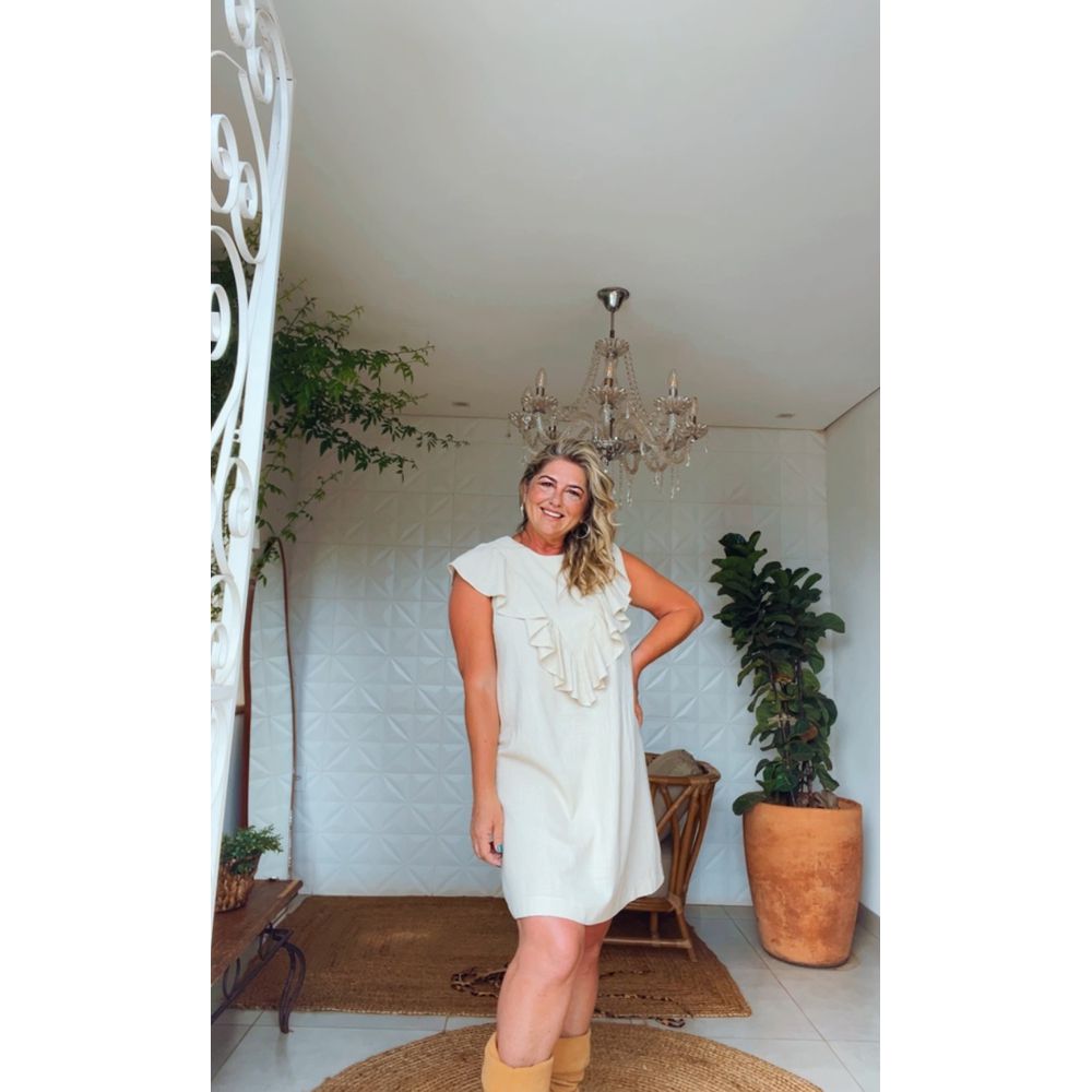 Vestido Vilma Chiclé Creme