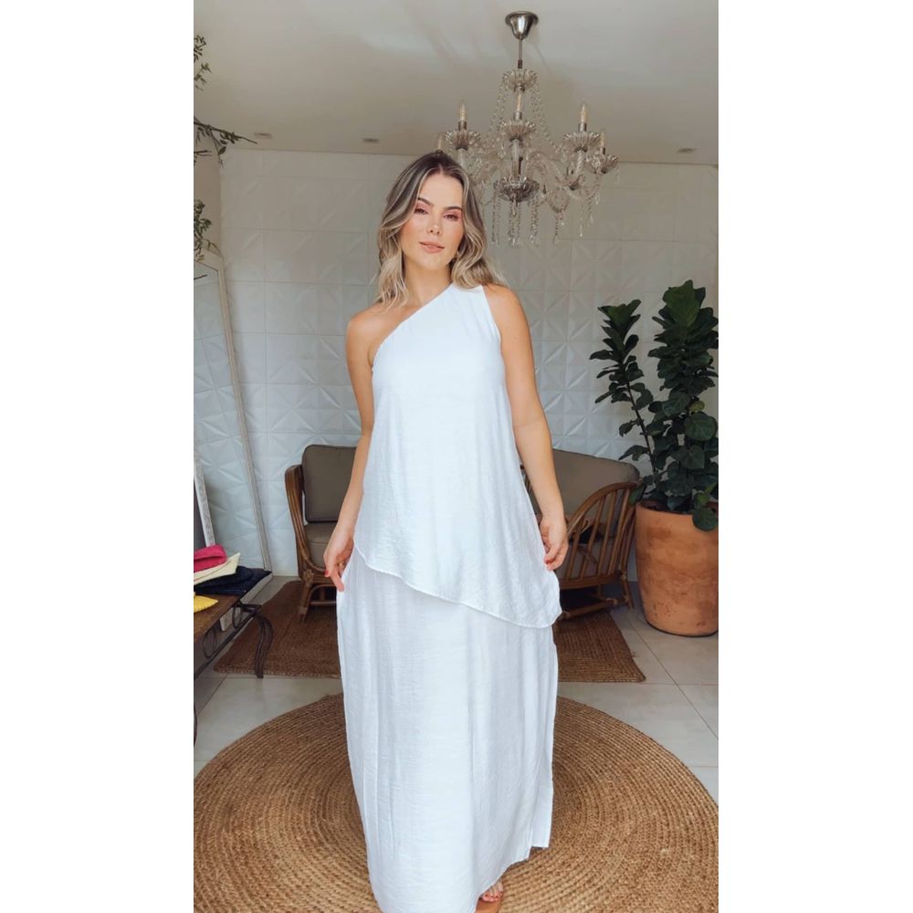 Vestido Longo Athenas Off White