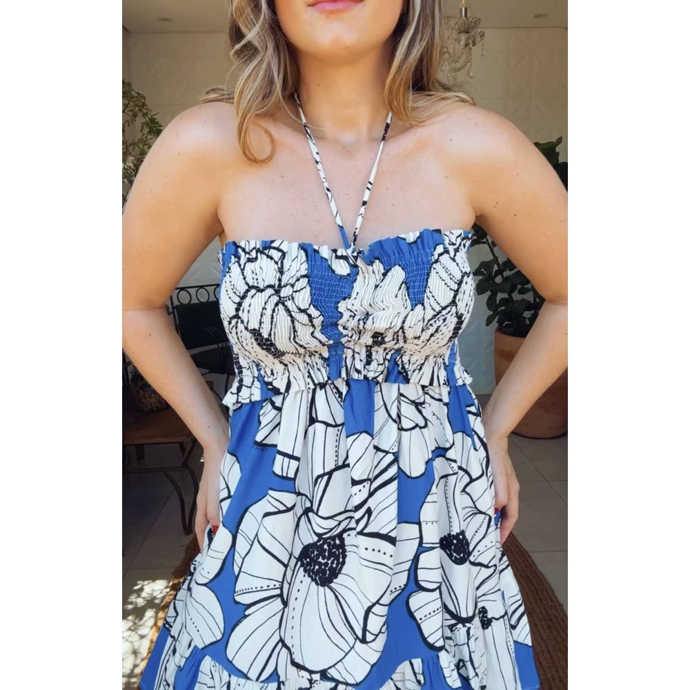 Vestido floral paula top