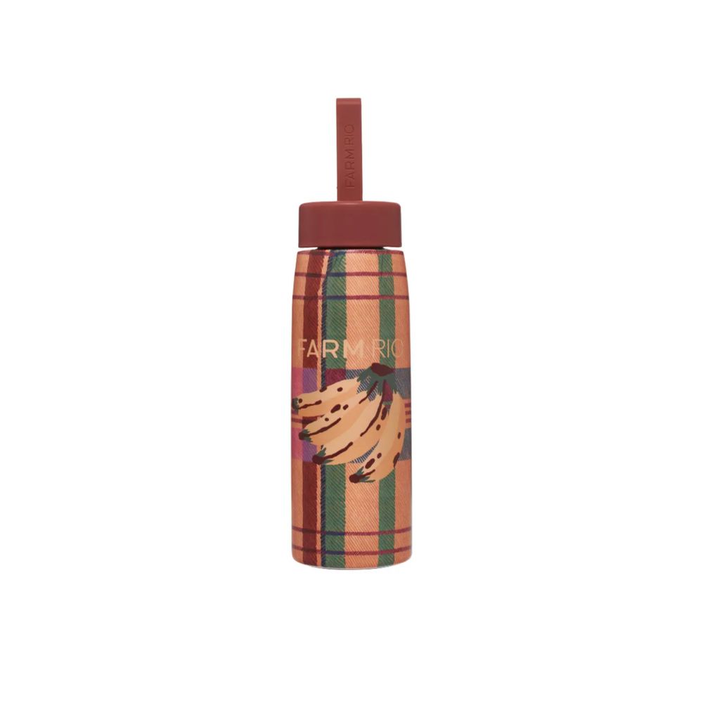 Garrafa Que Sede 500ml Sofia Xadrez Estampado
