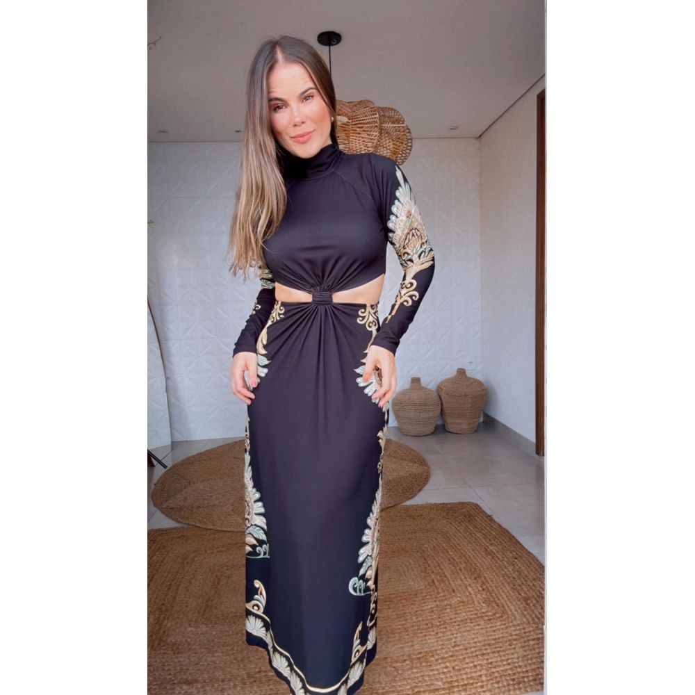 Vestido Cropped Georgia Estampado