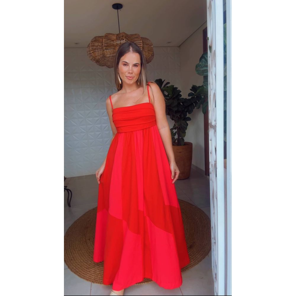 Vestido Cropped Patch Vermelha Vermelha