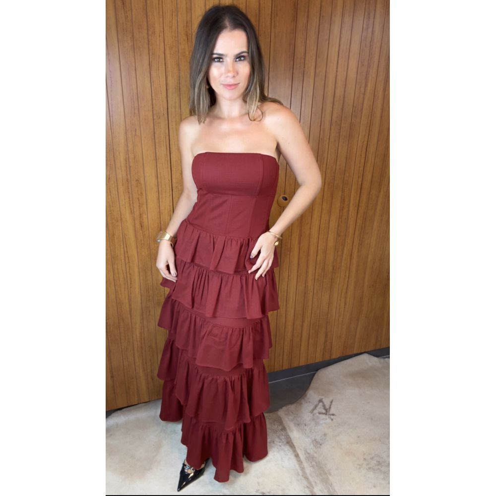 Vestido Corset Olivia Vinho