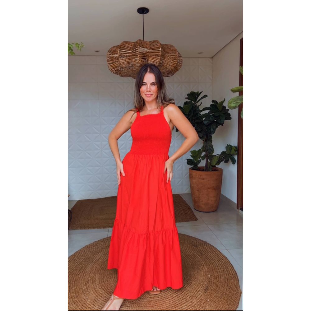 Vestido Maria Lastex Vermelha