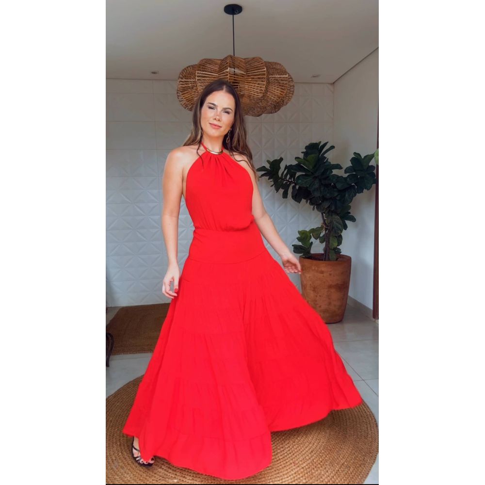 Vestido Jammy Chiclé Vermelha