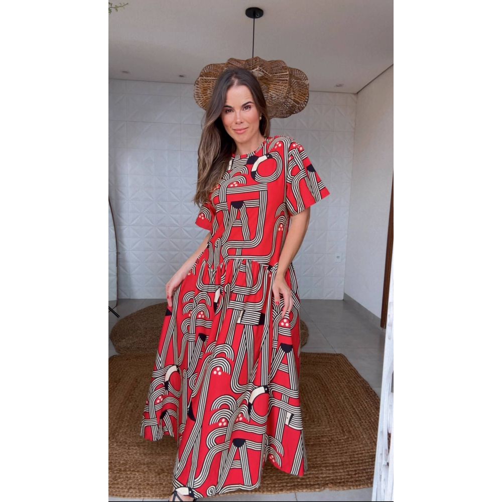 Vestido Recorte Logotuca Estampado
