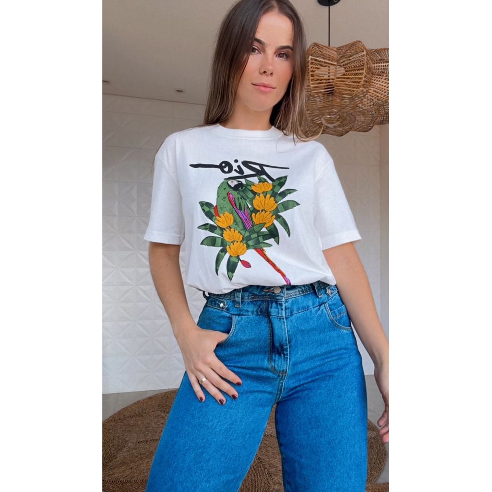 Tshirt Média Rio Arara Estampado